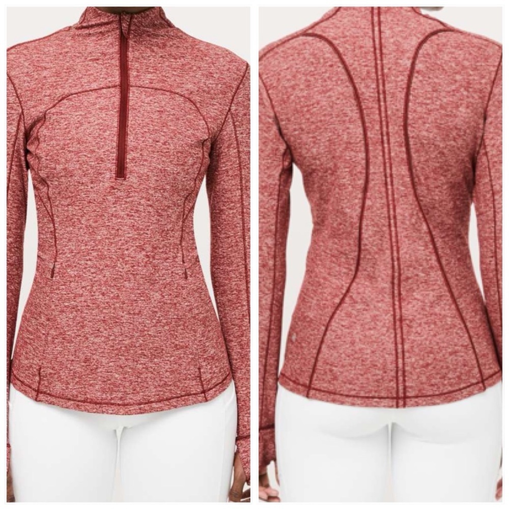Lululemon Run Briskly 1/2 Zip Heathered Rulu Long Sleeve Pullover - Picture 4 of 10